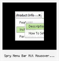 Spry Menu Bar Mit Mousover Bildwechsel Untermenues