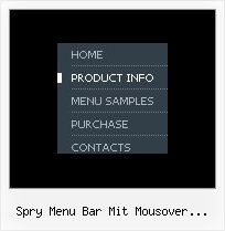 Spry Menu Bar Mit Mousover Bildwechsel Ajax Menu Ausfahren