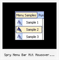 Spry Menu Bar Mit Mousover Bildwechsel Selfhtml Ausklapbare Menus