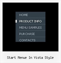 Start Menue In Vista Style Dropdownmenue In Dreamweaver