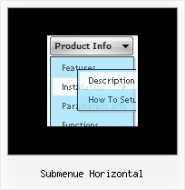 Submenue Horizontal Nav Menu Icons