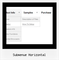 Submenue Horizontal Dhtml Menu Slide