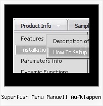 Superfish Menu Manuell Aufklappen Menue Horizontal Html