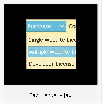 Tab Menue Ajax In Html Pulldown Menu