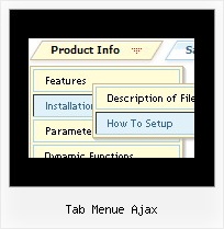 Tab Menue Ajax Drop Down Menue Java Script