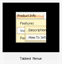 Tabbed Menue Horizontalen Menueleiste