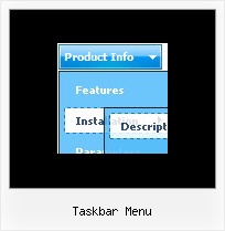 Taskbar Menu Javascript Menu Effekte