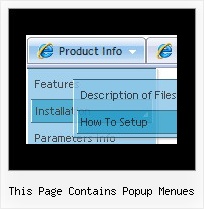 This Page Contains Popup Menues Pull Down Menue For Myspace