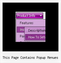 This Page Contains Popup Menues Webseite Menue