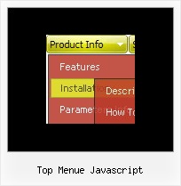 Top Menue Javascript Mouseover Dropdown Menue