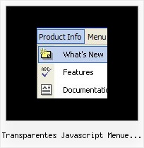 Transparentes Javascript Menue Beispiel Betaa