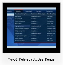 Typo3 Mehrspaltiges Menue Tab Menue Beispiel