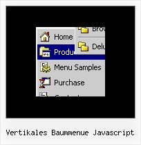 Vertikales Baummenue Javascript Dropdown Transparent