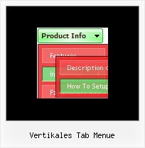 Vertikales Tab Menue Rollover Popup Menue Software