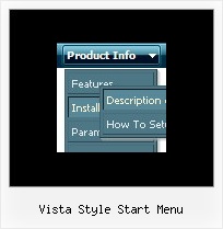 Vista Style Start Menu Javascript Menu Beispiel Onmouseover