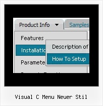 Visual C Menu Neuer Stil Horizontale Css Navigation Klappmenue