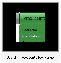 Web 2 0 Horizontales Menue Javascript Roll Over Dropdown Text Menu