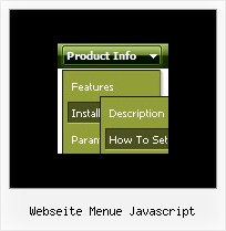Webseite Menue Javascript Mouseover Drop Down