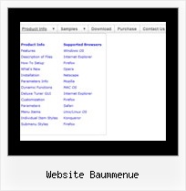 Website Baummenue Artisteer Vertikales Menue Zweizeilig