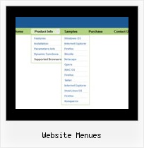 Website Menues Javascript Animation Menue