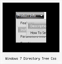 Windows 7 Directory Tree Css Javascript Menu Rollover