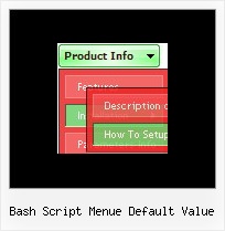 Bash Script Menue Default Value Vertikale Menues Multi