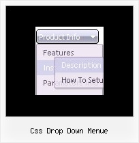 Css Drop Down Menue Javascripte Horizontale Menues