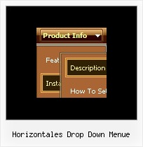 Horizontales Drop Down Menue Menueleiste Web