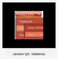 Javascript Submenus Fireworks Menu Bar