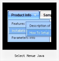 Select Menue Java Css Untermenue Horizontale